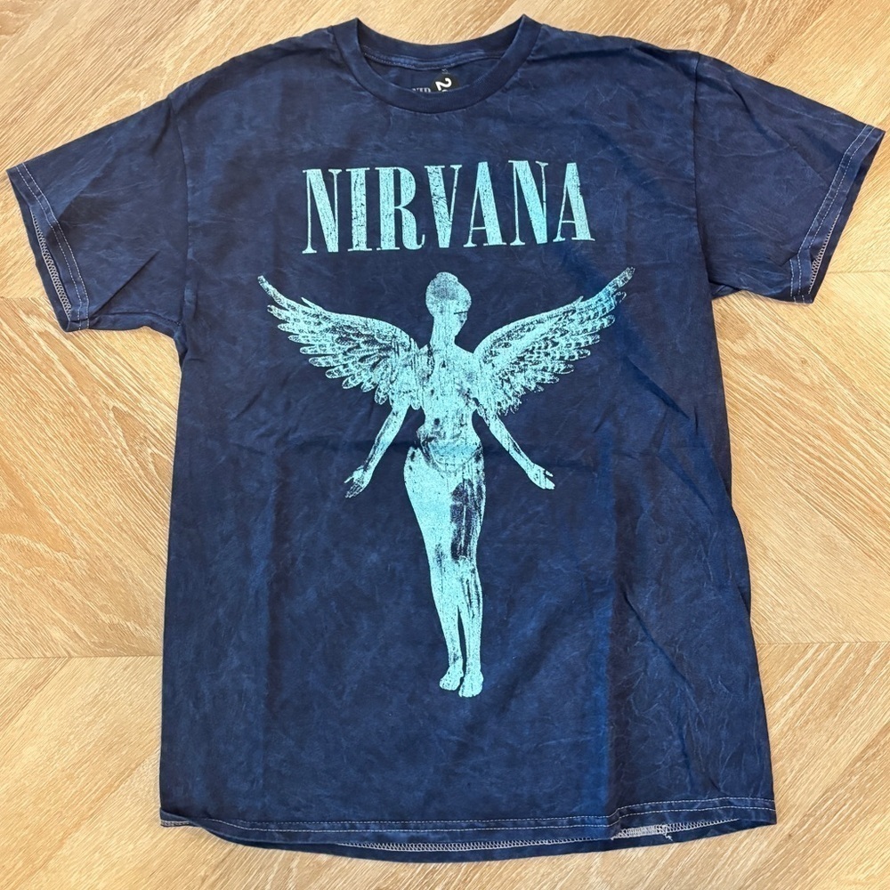 NWOT NIRVANA Navy Graphic Tee